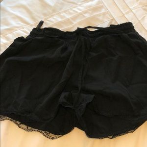 Black cloth shorts